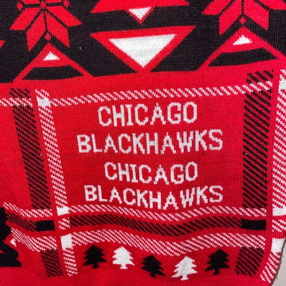 Blackhawks Christmas sweater - Picture 4 of 6